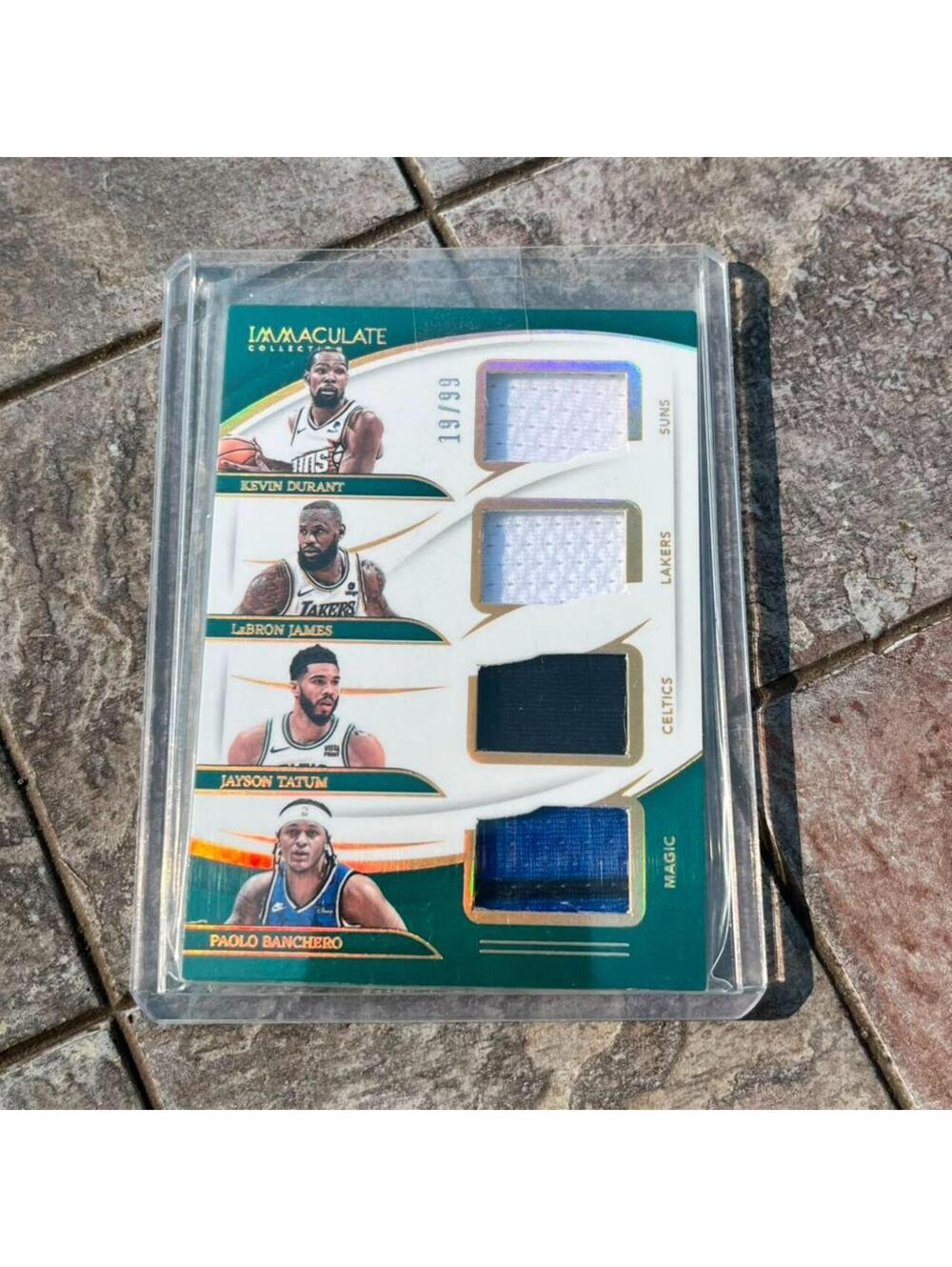 Durant LeBron James Tatum Banchero Immaculate Quad Jersey 19/99 2023-24 IQM-DJT